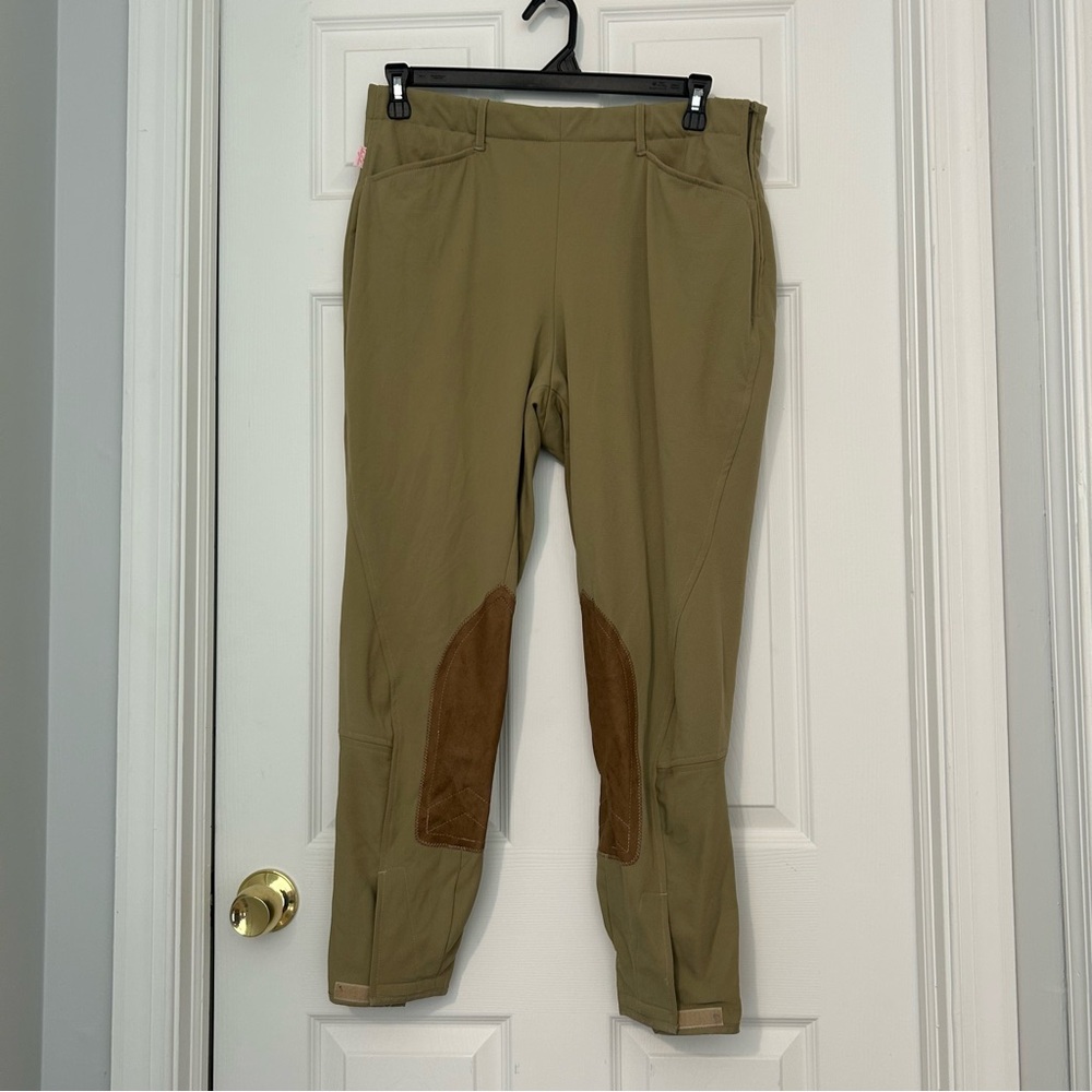Tailored Sportsman Women’s Trophy Hunter Mid Rise Breech 34 Long Tan Two Pockets